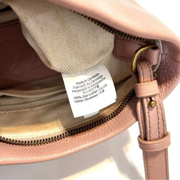 J. Crew Oslo Blush Soft Leather Crossbody Bag Excellent Condition - Picture 8 of 12